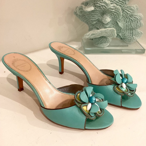 Emilio Pucci Shoes - Emilio Pucci low heel floral slides GORGEOUS 37 6.5